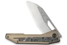 WE Knife Inceptus 25017-4 - Champagne Titanium - Aluminum Foil Carbon Fiber Inlay - Satin M390 Blade