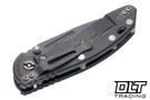 Hinderer 3.5" XM-18 Non Flipper Fullered Spear 20CV - Working Finish Titanium & Blade - Blue & Black G-10