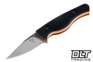 Creely Blades Minnow MagnaCut - Black - Orange Liners - Black Kydex Sheath