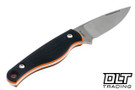 Creely Blades Mako MagnaCut - Black - Orange Liners - Black Kydex Sheath