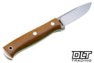 Candler Customs GL Layman - Vintage Natural Canvas Micarta - Green Liners