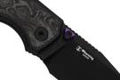 Kizer Wharning - Black & White Norplex UltreX Micarta - Black PVD S45VN Sheepsfoot Blade