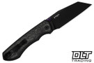 Kizer Wharning - Black & White Norplex UltreX Micarta - Black PVD S45VN Sheepsfoot Blade