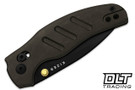 Kizer Sheepdog C01C 2.9 CD - Chocolate Glacier Richlite - Black PVD Nitro-V Drop Point Blade