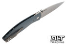 Three Rivers Manufacturing Atom Magnacut - 3D Lizard Skin Countoured - Blue Denim Micarta