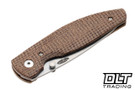 Three Rivers Manufacturing Atom Magnacut - 3D Smooth Contoured - Burlap Micarta