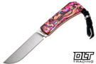 Jack Wolf Pioneer FIXedc - Red Abalone - Belt Satin S90V Blade