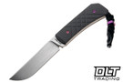 Jack Wolf Pioneer FIXedc - Cross Hatch Titanium 2 - Hand Satin S90V Blade