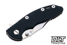 Hinderer 3" XM-18 Bowie 20CV - Working Finish Titanium - Stonewashed Blade - Black G-10
