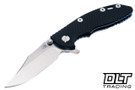Hinderer 3" XM-18 Bowie 20CV - Blue Anodized Titanium - Stonewashed Blade - Black G-10