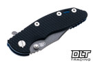 Hinderer 3" XM-18 Bowie 20CV - Battle Blue Anodized Titanium - Working Finish Blade - Black G-10