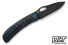WE Knife Inmate 23096B-2 - Black Titanium - Blue Raindrops - Black Stonewashed 20CV Blade