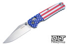 Kershaw Bel Air 6106USA - USA Flag Aluminum Handle - Stonewash MagnaCut Blade