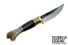 Rocco Handmade Hammer Marked Michigan Bird Hunter - Scagel Style - Crotch Stag