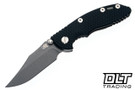 Hinderer 3" XM-18 Non Flipper Bowie 20CV - Working Finish Titanium & Blade - Black G-10