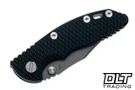 Hinderer 3" XM-18 Non Flipper Bowie 20CV - Working Finish Titanium & Blade - Black G-10