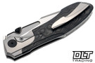 Null Knives Voodoo - Bead Blasted Ti - Black Camo FatCarbon Inlay - Hand Rubbed Satin Vanax Blade