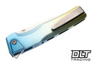 MachineWise Sonora - Raw Ti Bolster - Sky Blue Smooth Titanium - Stonewash S90V Blade #1985