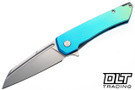 MachineWise Mojave - Aqua Fade Titanium - Stonewash S90V Blade #1133