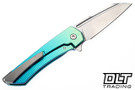 MachineWise Mojave - Aqua Fade Titanium - Stonewash S90V Blade #1133