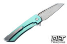 MachineWise Mojave - Aqua Fade Distressed Titanium - Lightwash S90V Blade #1144