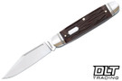 RoseCraft Blades Birchfield Camp Jack - Brown Jigged Bone - Satin 14C28N Blade
