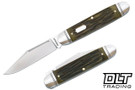 RoseCraft Blades Birchfield Camp Jack - Green Jigged Bone - Satin 14C28N Blade