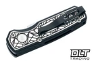 Pro-Tech Runt 5 Custom - Two Tone Stainless Steel Handle - Stonewashed MagnaCut Blade