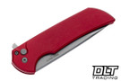 Pro-Tech Mordax - Red Handle - Stonewashed 20CV Blade