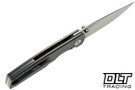 BergBlades Sweeney 2.0 - Bead Blasted Diamond Titanium - Belt Satin MagnaCut Blade