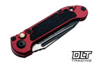 Microtech LUDT Gen III T/E - Merlot Red Handle - Black Blade - 1136-1MR