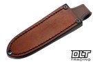 Skinbender Leather EDC Pouch Sheath - Brown Leather - Black Stitching
