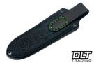 Skinbender Leather EDC Pouch Sheath - Black Leather - Green Stitching