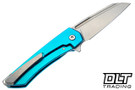 MachineWise Mojave - Electric Blue Fade Titanium - Lightwash S90V Blade # 1146
