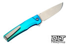MachineWise Sonora - Stonewash Bolster - Aqua Fade Diamonds Titanium - Lightwash S9V Blade #1974