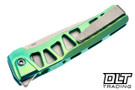 MachineWise Sonora - Stonewash Bolster - Lime Green Sunray Skeleton Titanium - Lightwash S9V Blade #1970
