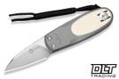 CIVIVI Knives Purr C25054-1 - Gray & Ivory G-10 - Satin Nitro-V Blade