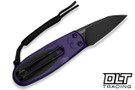 CIVIVI Knives Purr C25054-3 - Purple & Black G-10 - Black Stonewashed Nitro-V Blade