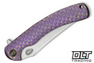 WE Knife Dracarys WE25061B-2 - Purple & Golden Titanium - Hand Rubbed Satin M390 Blade