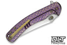 WE Knife Dracarys WE25061B-2 - Purple & Golden Titanium - Hand Rubbed Satin M390 Blade