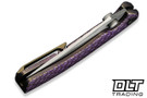 WE Knife Dracarys WE25061B-2 - Purple & Golden Titanium - Hand Rubbed Satin M390 Blade