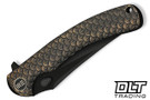 WE Knife Dracarys WE25061B-4 - Bronze & Black Titanium - Black Stonewashed M390 Blade