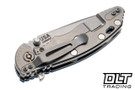 Hinderer 3.25" XM-18 MagnaCut Spanto - Stonewashed Titanium & Blade - Blue & Black G-10
