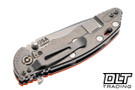 Hinderer 3.25" XM-18 MagnaCut Spanto - Stonewashed Titanium & Blade - Orange G-10