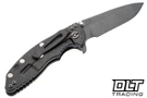 Hinderer 3.25" XM-18 MagnaCut Spanto - Working Finish Titanium & Blade - OD Green G-10 - Back
