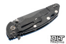 Hinderer 3.25" XM-18 MagnaCut Spanto - Working Finish Titanium & Blade - Blue G-10