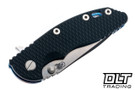 Hinderer 3.25" XM-18 MagnaCut Spanto - Blue Anodized Titanium - Stonewashed Blade - Black G-10
