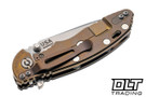 Hinderer 3.25" XM-18 MagnaCut Spanto - Bronze Anodized Titanium - Stonewashed Blade - Black G-10