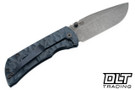 McNees PM Mac 2 Gen 2 - 3.5" Drop Point - Atomic Blue Rock Textured Titanium - Stonewashed Hardware