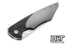 Herman Verspertillo - Gray Titanium - Glow in the Dark FatCarbon Inlay - Stonewash MagnaCut Blade #0252
